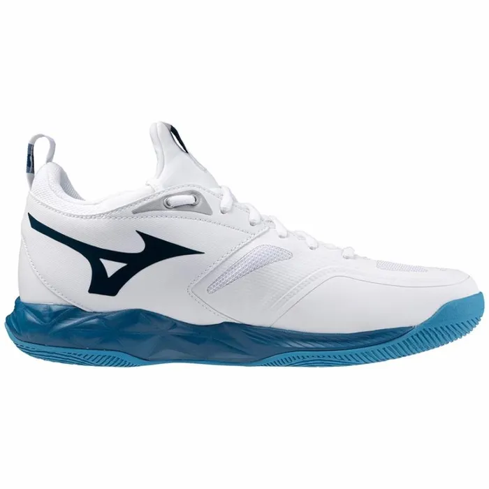 Mizuno WAVE DIMENSION Whitesailor Bluesilver Women Volleyball Mizuno WAVE DIMENSION Whitesailor Bluesilver Women Volleyball