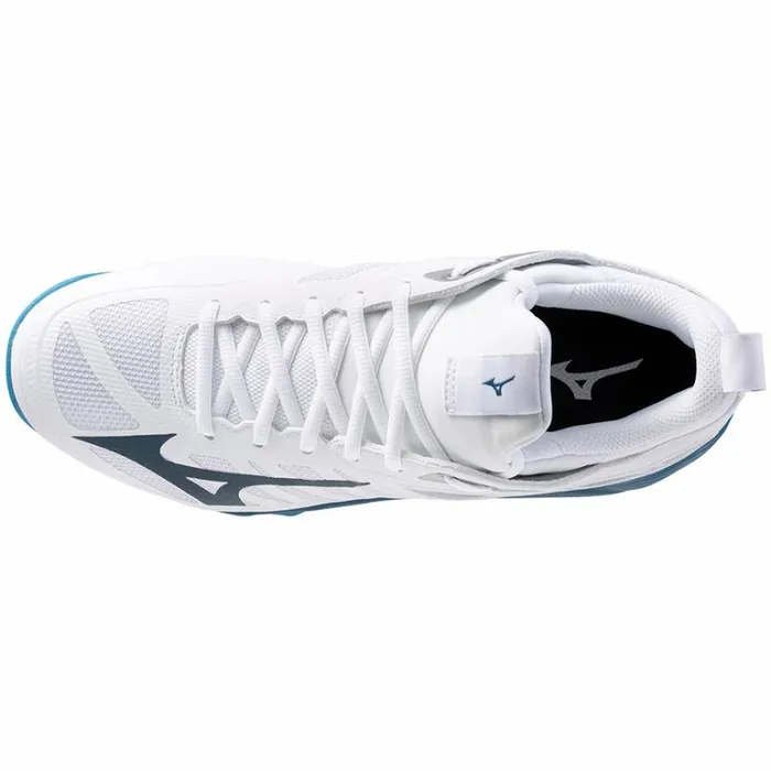 Mizuno WAVE DIMENSION Whitesailor Bluesilver Women Volleyball Mizuno WAVE DIMENSION Whitesailor Bluesilver Women Volleyball
