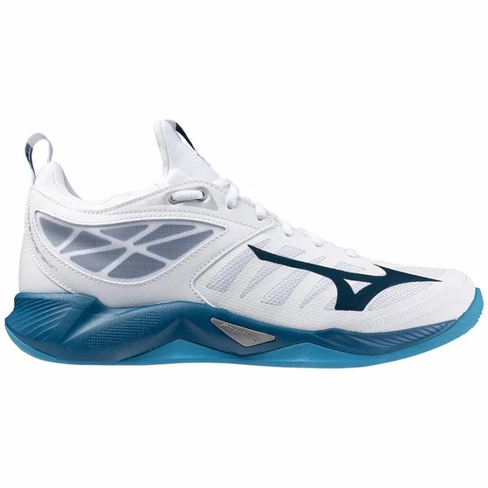 Mizuno WAVE DIMENSION Whitesailor Bluesilver Women Volleyball Mizuno WAVE DIMENSION Whitesailor Bluesilver Women Volleyball