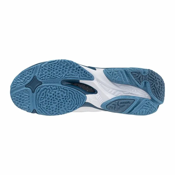 Mizuno WAVE LIGHTNING Z8 MID Whitesailor Bluesilver Women Volleyball Mizuno WAVE LIGHTNING Z8 MID Whitesailor Bluesilver Women Volleyball