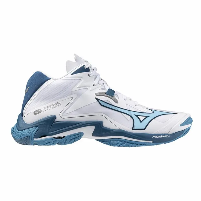Mizuno WAVE LIGHTNING Z8 MID Whitesailor Bluesilver Women Volleyball Mizuno WAVE LIGHTNING Z8 MID Whitesailor Bluesilver Women Volleyball