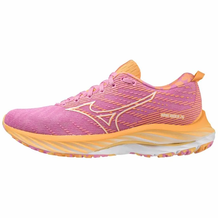 Mizuno WAVE RIDER 26 Roxy Cyclamenwhitemock Orange Women Running