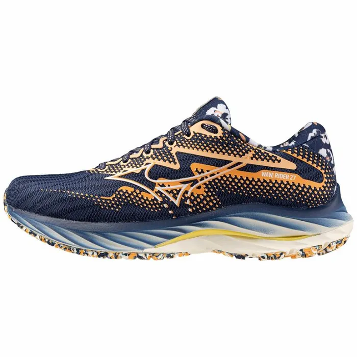 Mizuno Wave Rider 27 Roxy Naval Academywhitepeach Fuzz Women Running