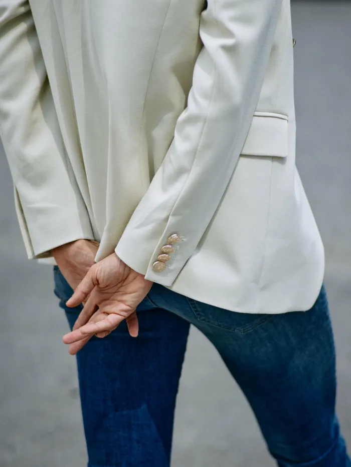 MOS MOSH Blazers Women MMBabeth Lunie Blazer Ecru MOS MOSH Blazers Women MMBabeth Lunie Blazer Ecru
