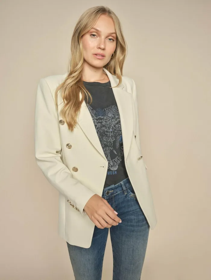 MOS MOSH Blazers Women MMBabeth Lunie Blazer Ecru MOS MOSH Blazers Women MMBabeth Lunie Blazer Ecru