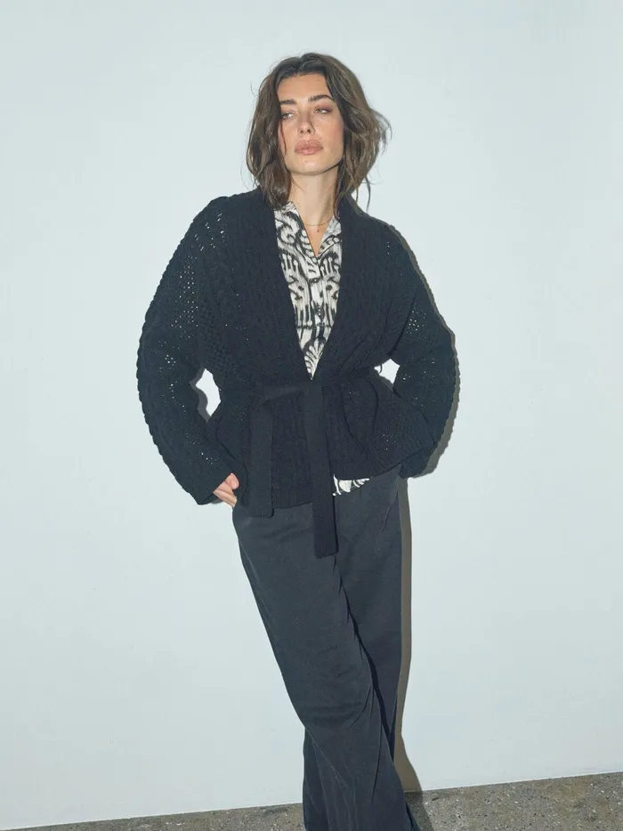 MOS MOSH Knits Women MMErsa Knit Cardigan Black