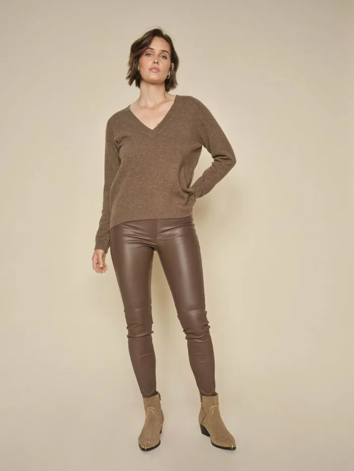 MOS MOSH Leather Women MMLucia Stretch Leather Legging Rain Drum