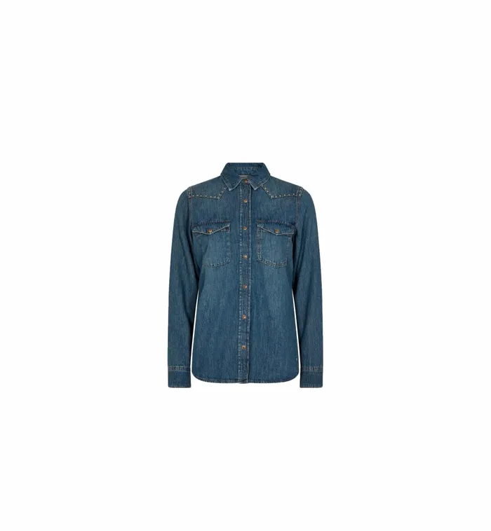 MOS MOSH Shirts Women MMElvira Denim Shirt Blue MOS MOSH Shirts Women MMElvira Denim Shirt Blue
