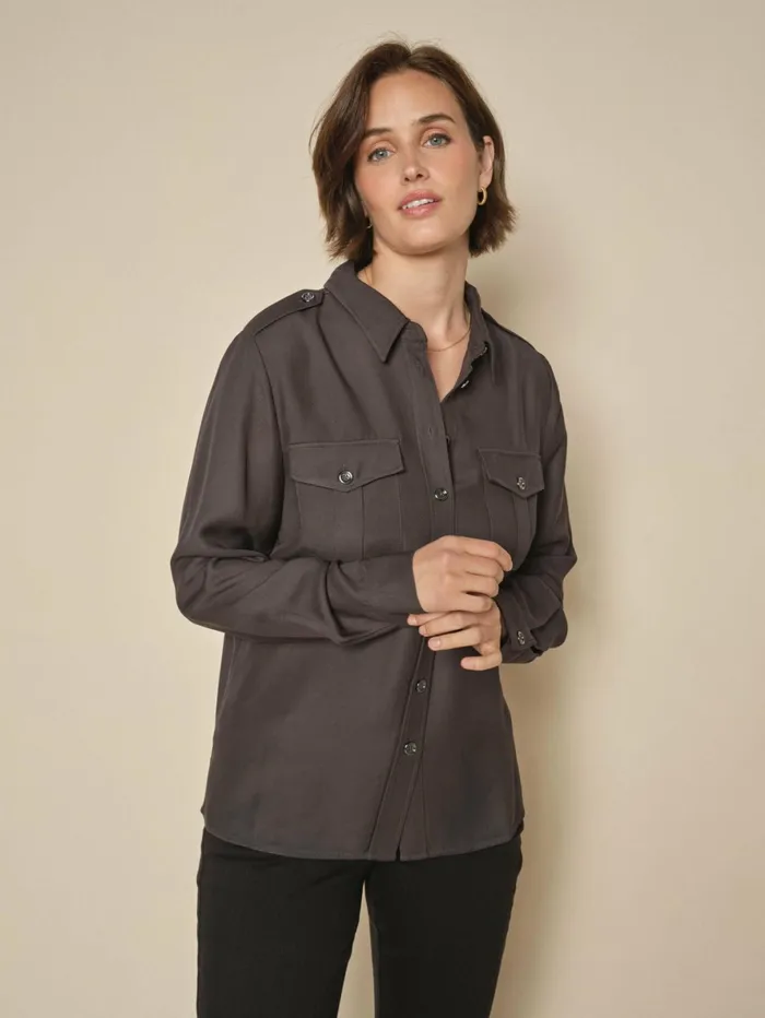 MOS MOSH Shirts Women MMMea Ozana Shirt Phantom
