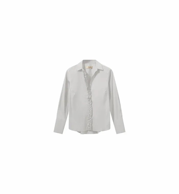 MOS MOSH Shirts Women MMSybel Satin Shirt White MOS MOSH Shirts Women MMSybel Satin Shirt White