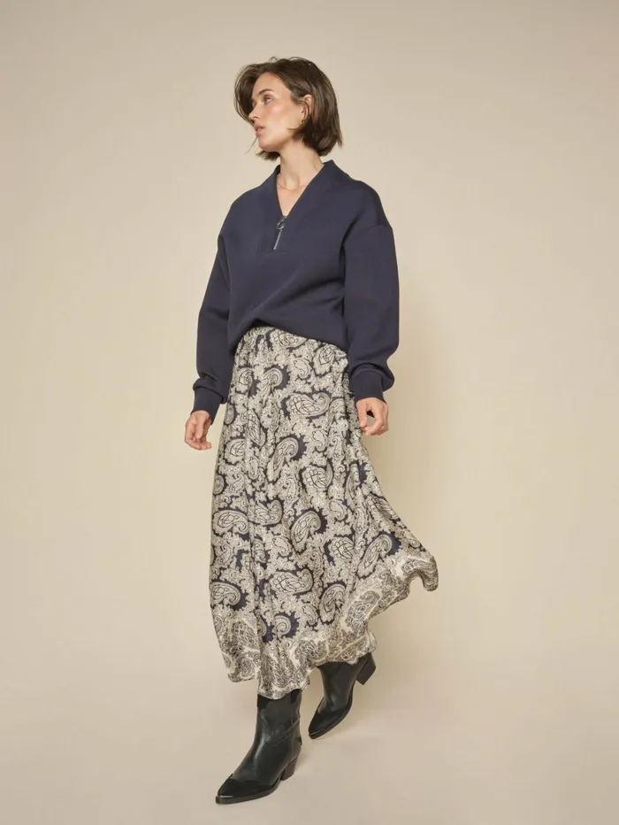 MOS MOSH Skirts Women MMBajola Invert Skirt Salute Navy MOS MOSH Skirts Women MMBajola Invert Skirt Salute Navy