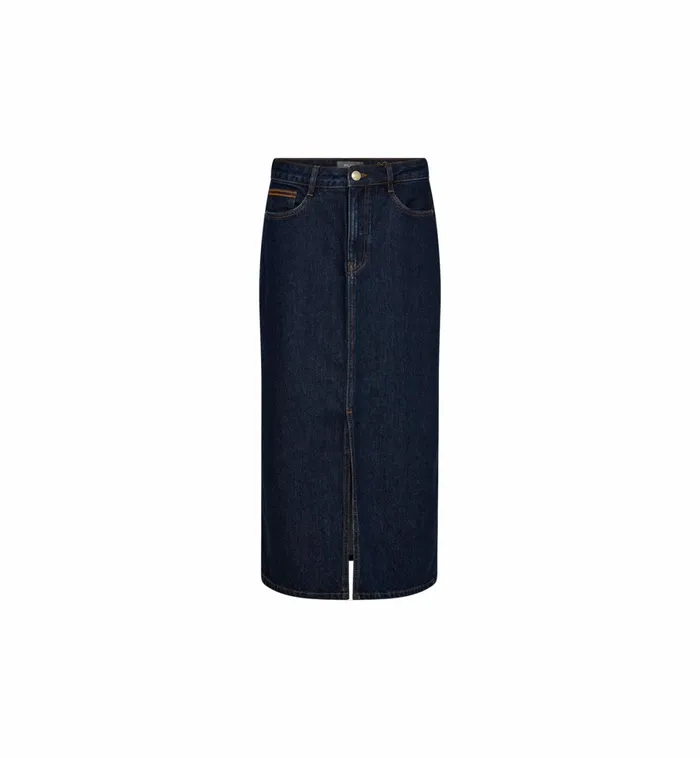 MOS MOSH Skirts Women MMMella Rinse Denim Skirt Dark Blue MOS MOSH Skirts Women MMMella Rinse Denim Skirt Dark Blue