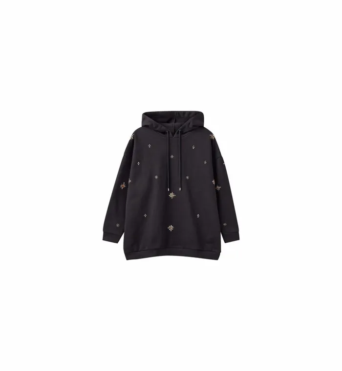 MOS MOSH Sweats Women MMHBliss Burnt Sweatshirt 8211 HEYANNO Black MOS MOSH Sweats Women MMHBliss Burnt Sweatshirt 8211 HEYANNO Black