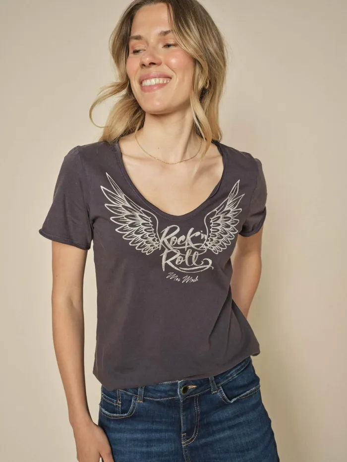 MOS MOSH Tees Women MMLula VSS Tee Salute Navy