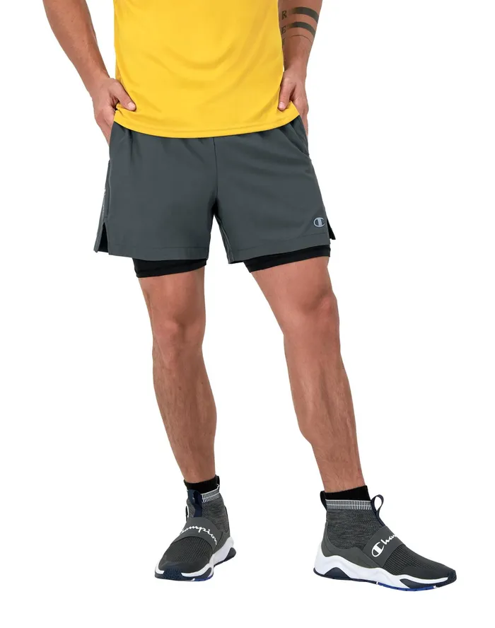 Mvp Shorts With Total Support Pouch Moisture Wicking C Logo 7034 Stealth Men Champion Shorts