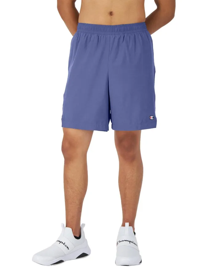 Mvp Shorts With Total Support Pouch Moisture Wicking C Logo 7034 Stone Crush Blue Men Champion Shorts