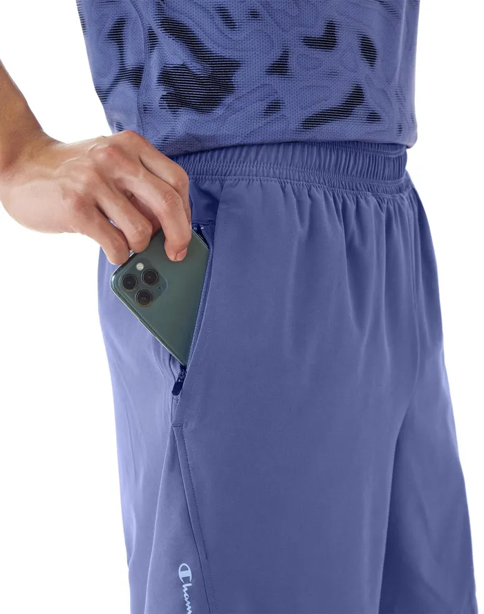 Mvp Shorts With Total Support Pouch Moisture Wicking C Logo 7034 Stone Crush Blue Men Champion Shorts