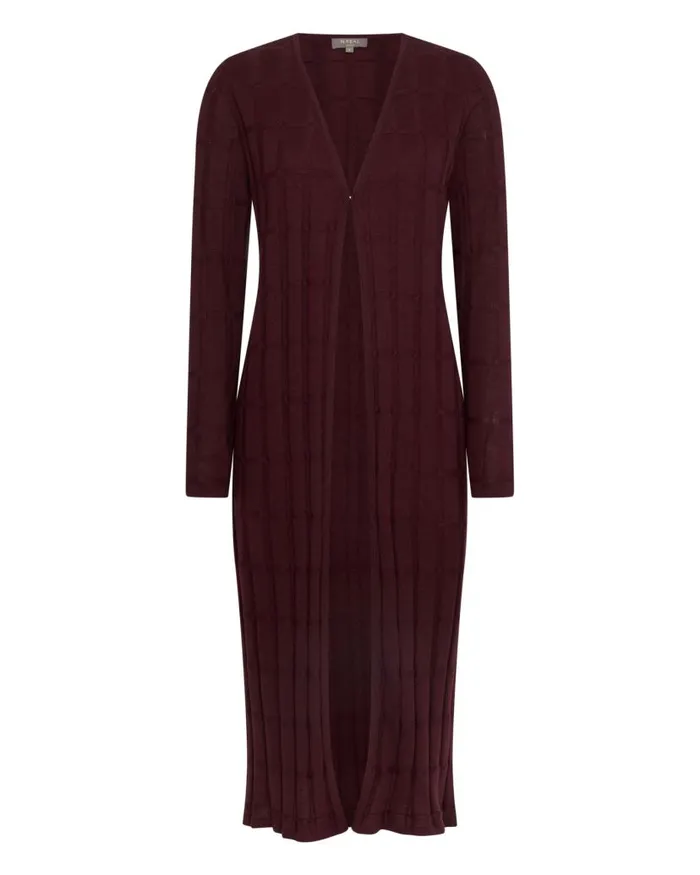 NPeal Cardigans Women Superfine Rib Cardigan Mahogany Brown
