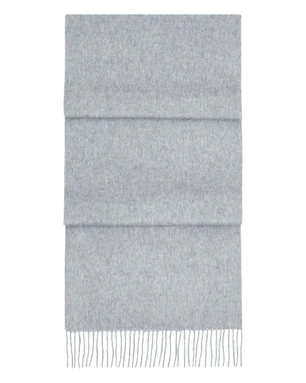 NPeal Cashmere Scarves WomenMen Unisex Large Woven Cashmere Scarf Flannel Grey