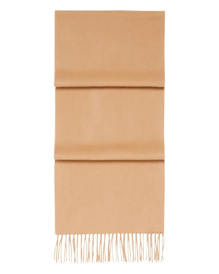 NPeal Cashmere Scarves WomenMen Unisex Woven Cashmere Scarf Camel Brown