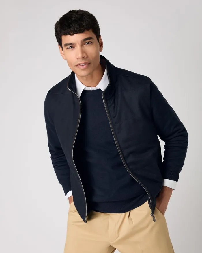 NPeal Gilets and Waistcoats Men Belgravia Cashmere Gilet Navy Blue
