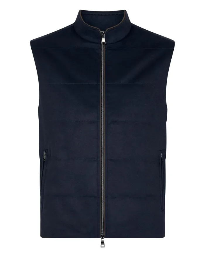 NPeal Gilets and Waistcoats Men Belgravia Cashmere Gilet Navy Blue