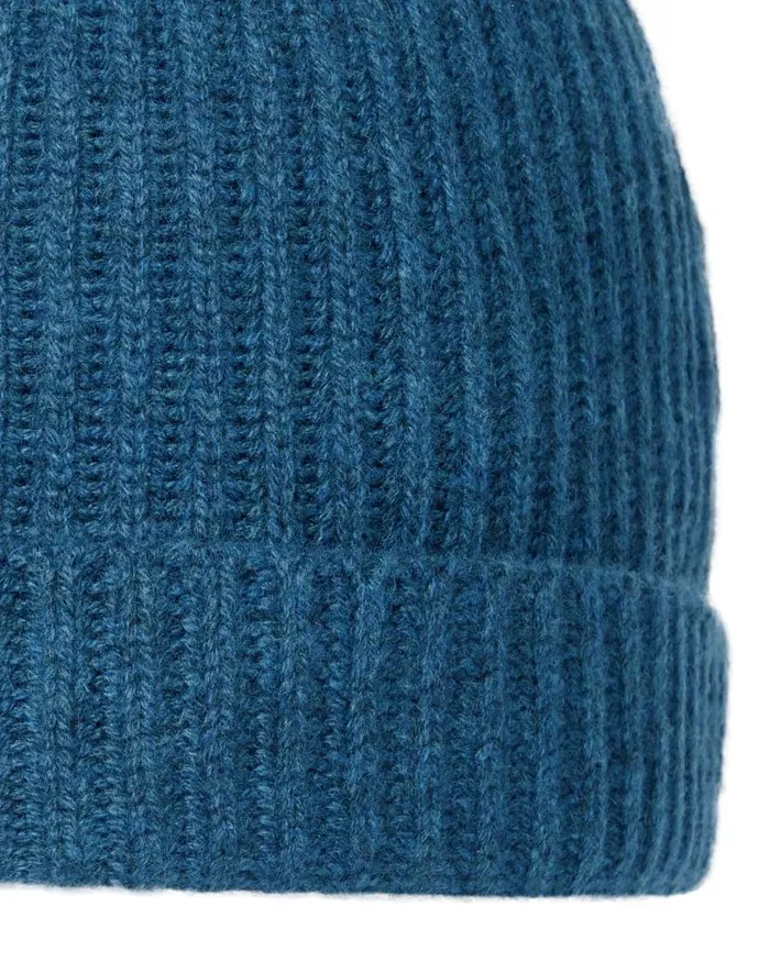 NPeal Hats WomenMen Unisex Ribbed Cashmere Hat Lagoon Blue