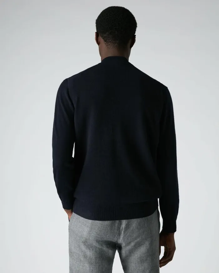 NPeal Jumpers Men Westminster Cashmere Slipover Navy Blue