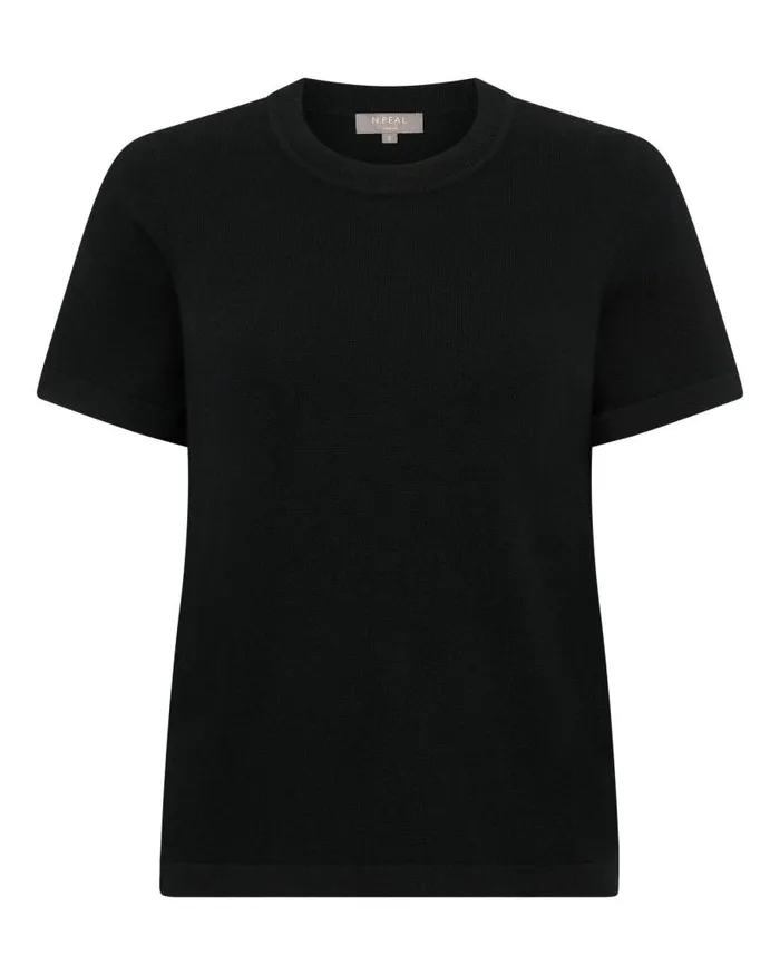 NPeal Tops and Tshirts Women Lottie Cashmere TShirt Black