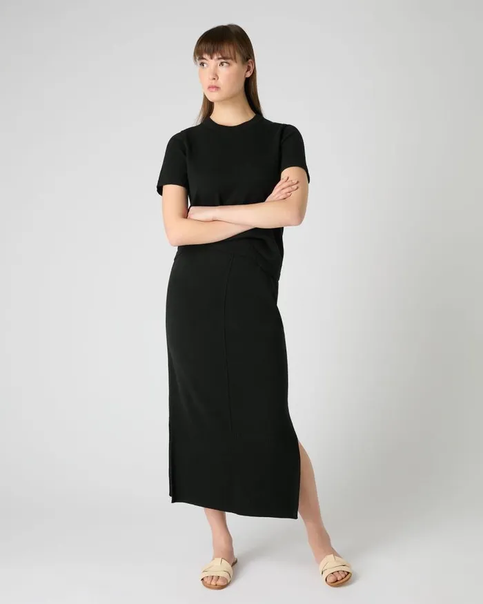 NPeal Tops and Tshirts Women Lottie Cashmere TShirt Black