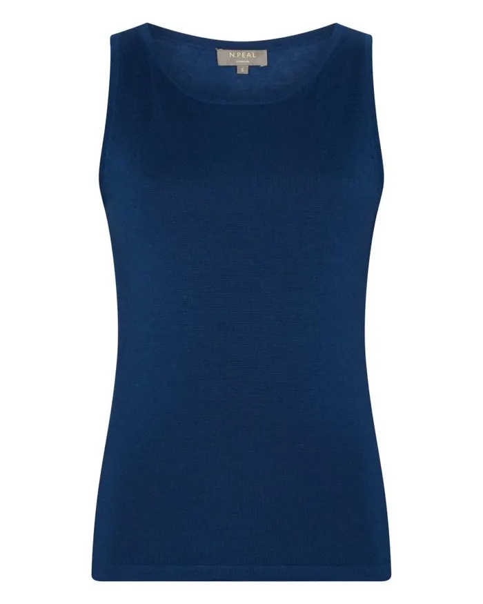 NPeal Tops and Tshirts Women Superfine Cashmere Shell Top French Blue