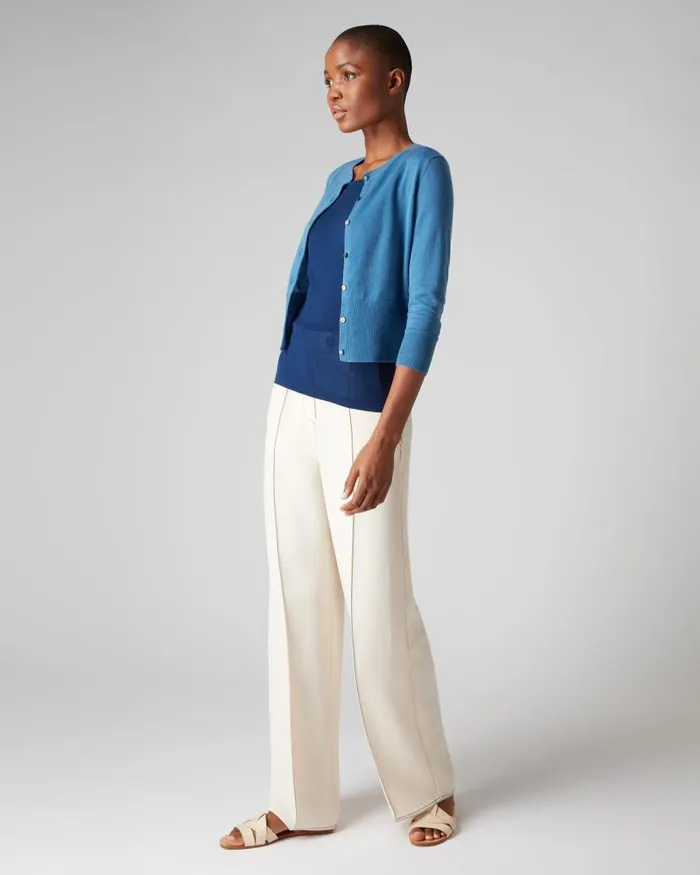 NPeal Tops and Tshirts Women Superfine Cashmere Shell Top French Blue