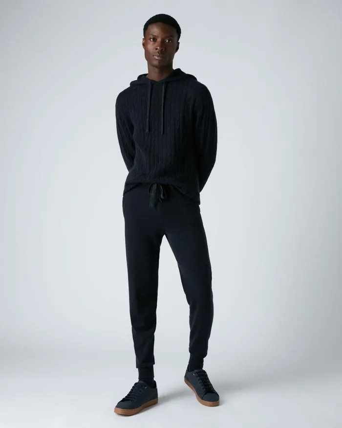 NPeal Trousers Men Brompton Cashmere Jogger Navy Blue
