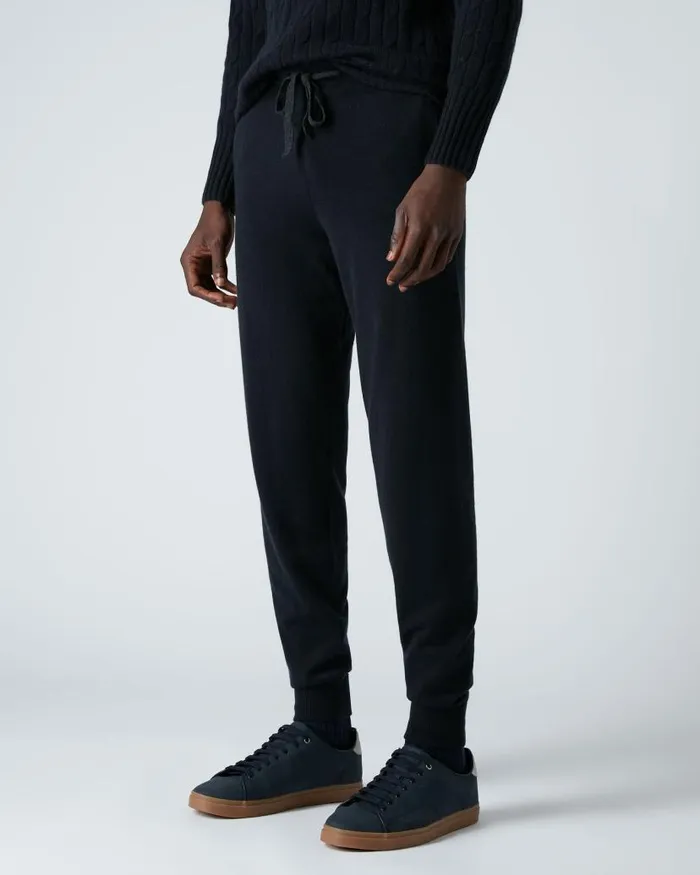 NPeal Trousers Men Brompton Cashmere Jogger Navy Blue