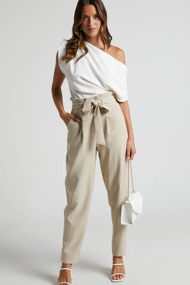 Nalfie Top 8211 Asymmetrical Top In White Women Showpo Tops