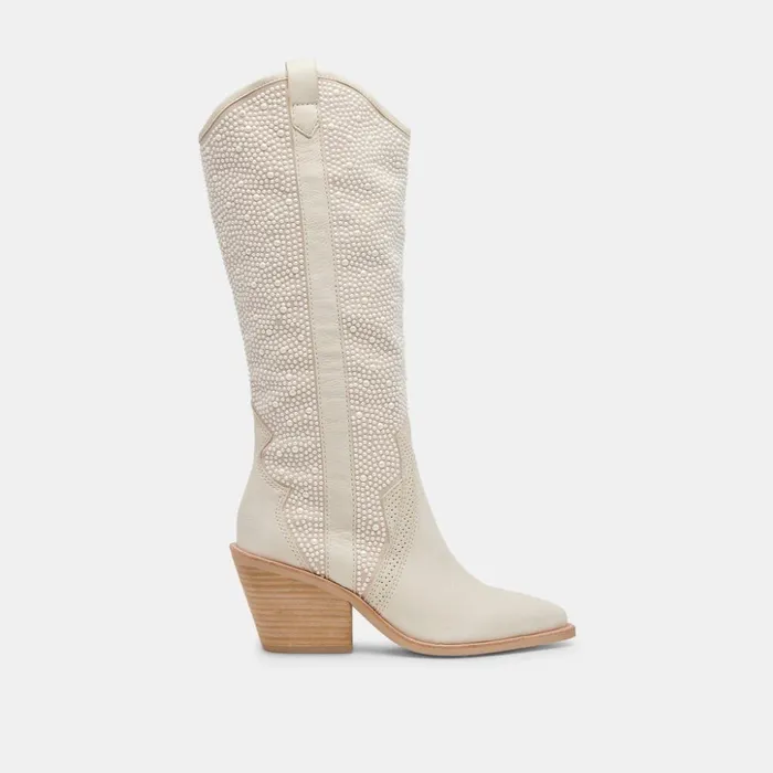 Navene Boots Off White Pearls Women Dolce Vita Boots and Booties
