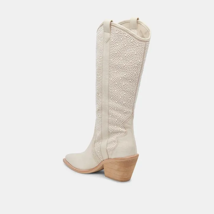 Navene Boots Off White Pearls Women Dolce Vita Boots and Booties