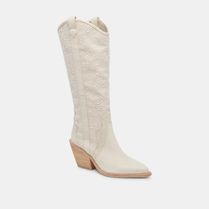 Navene Boots Off White Pearls Women Dolce Vita Boots and Booties