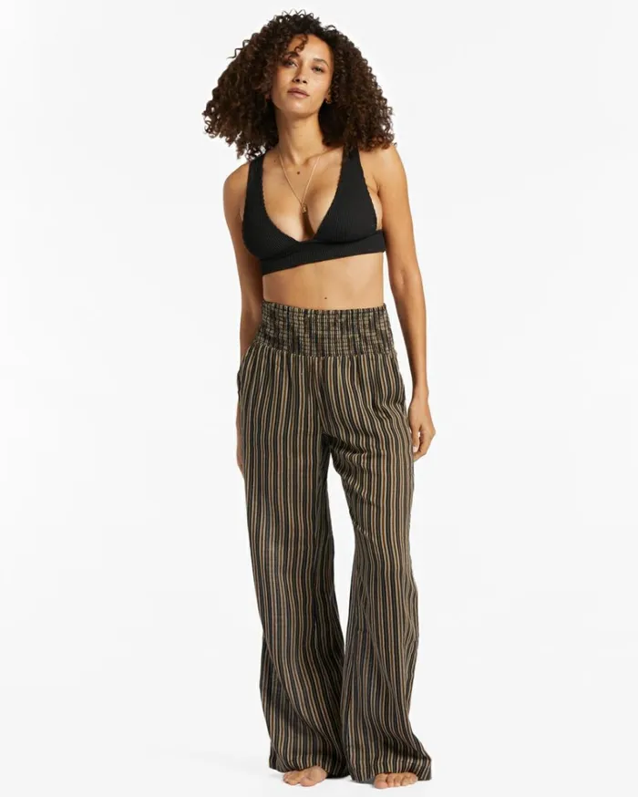 New Waves 2 Elastic Waist Pants Black Multi 1 Women Billabong Pants