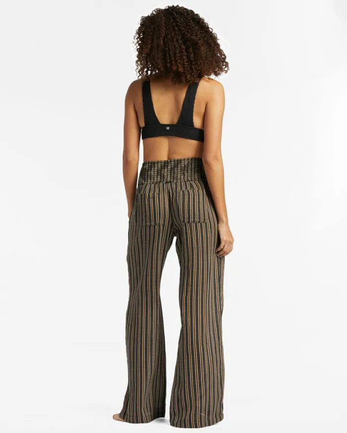 New Waves 2 Elastic Waist Pants Black Multi 1 Women Billabong Pants