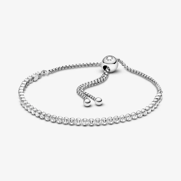 Noncharm Bracelets Women Pandora Sparkling Slider Tennis Bracelet Sterling Silver