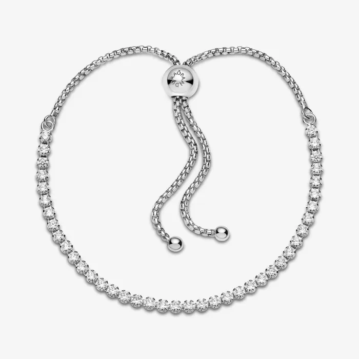 Noncharm Bracelets Women Pandora Sparkling Slider Tennis Bracelet Sterling Silver