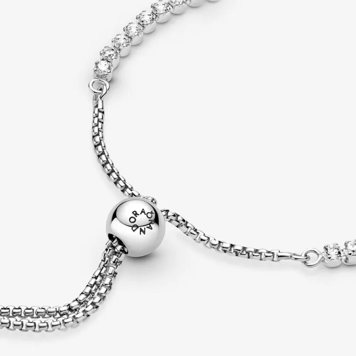 Noncharm Bracelets Women Pandora Sparkling Slider Tennis Bracelet Sterling Silver