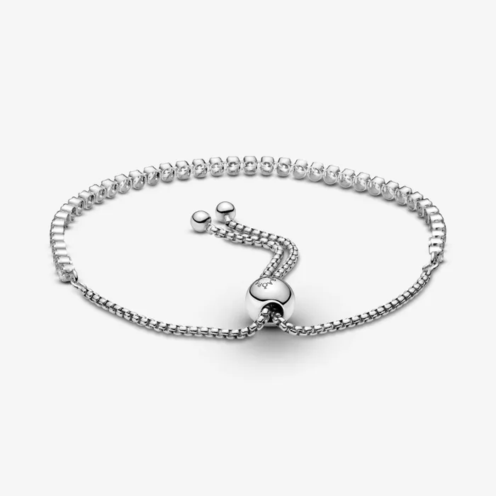 Noncharm Bracelets Women Pandora Sparkling Slider Tennis Bracelet Sterling Silver