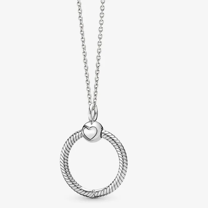 O Pendants Women Pandora Online Moments Small O Pendant Necklace With Classic Cable Chain