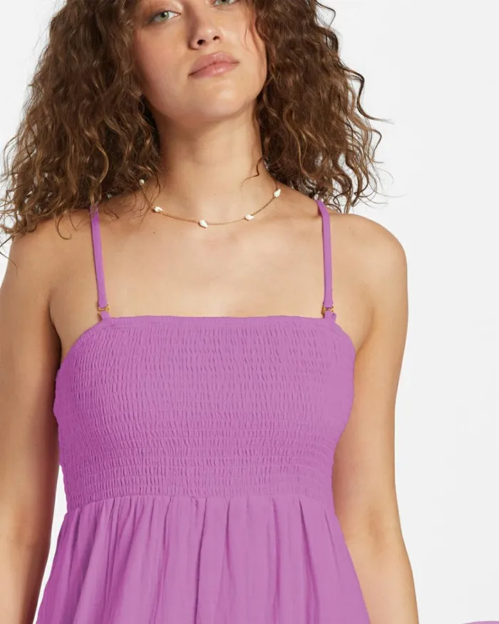 Off The Coast Dress Lush Lilac Women Billabong Midi Dresses