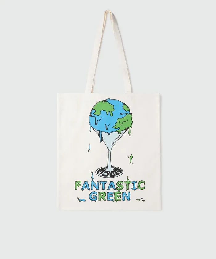 Organic Cotton 034Fantastic Green Burro Studio034 Tote Bag WomenMen MSGM Tote Bags