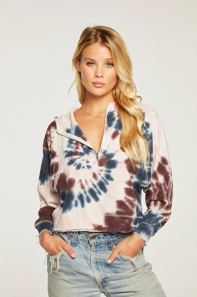 Outerwear Linen French Terry Batwing Raglan Half Zip Pullover Hoodie 8211 Chaser Brand Womens Outerwear Linen French Terry Batwing Raglan Half Zip Pullover Hoodie 8211 Chaser Brand Womens