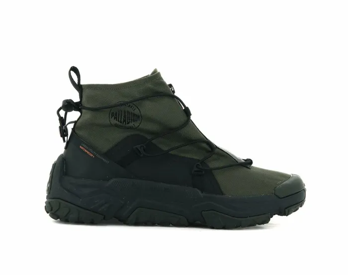 Palladium OffGrid Hi Zip Waterproof Olive Night Kids Sneakers