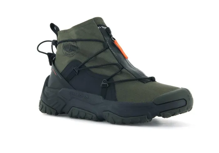 Palladium OffGrid Hi Zip Waterproof Olive Night Kids Sneakers